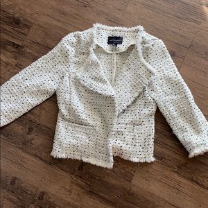 Boucle off white black and gold jacket